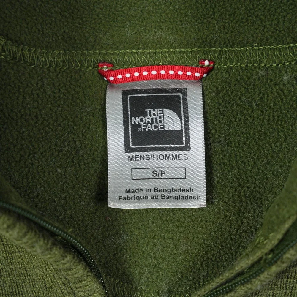 The North Face Mens Olive Green‎ Quarter Zip Wool Blend Sweater AP3E Small